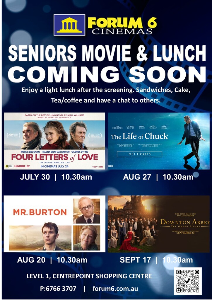 Seniors Movie and Lunch Sessions