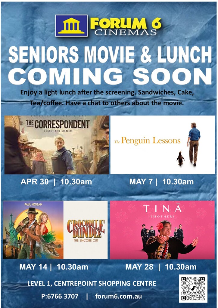 Seniors Movie and Lunch Sessions